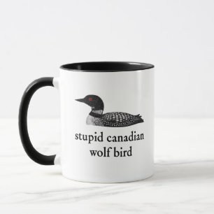 Mug Romance de hockey stupide sur les oiseaux loups ca