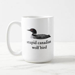 Mug Romance de Hockey sur l'Oiseau Loup Canadien Stupi