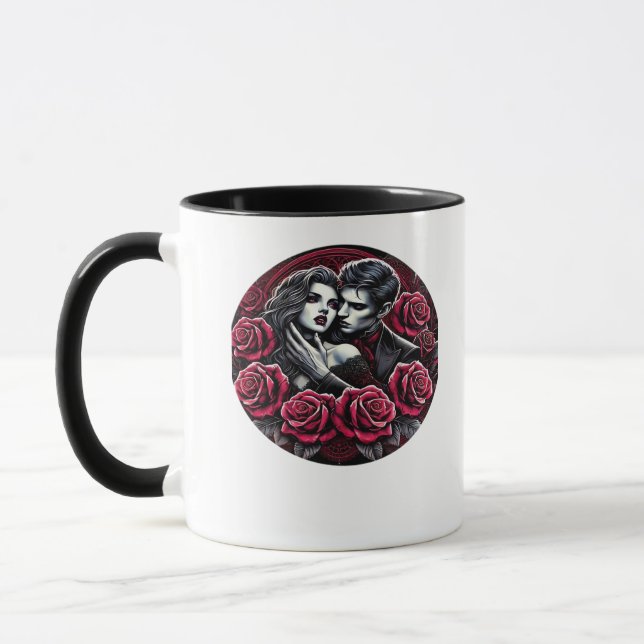 Mug Romance Gothique Vampirique - Jusqu'À La Mort Fait (Gauche)