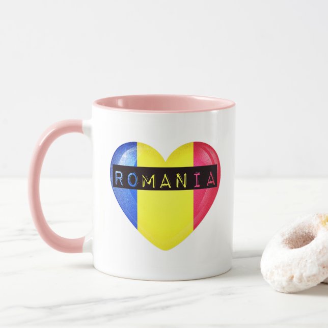 Mug Romania Heart (Avec donut)