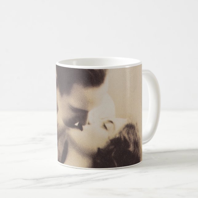 Mug Romantic Love Couple Kissing vintage illustration (Devant droit)