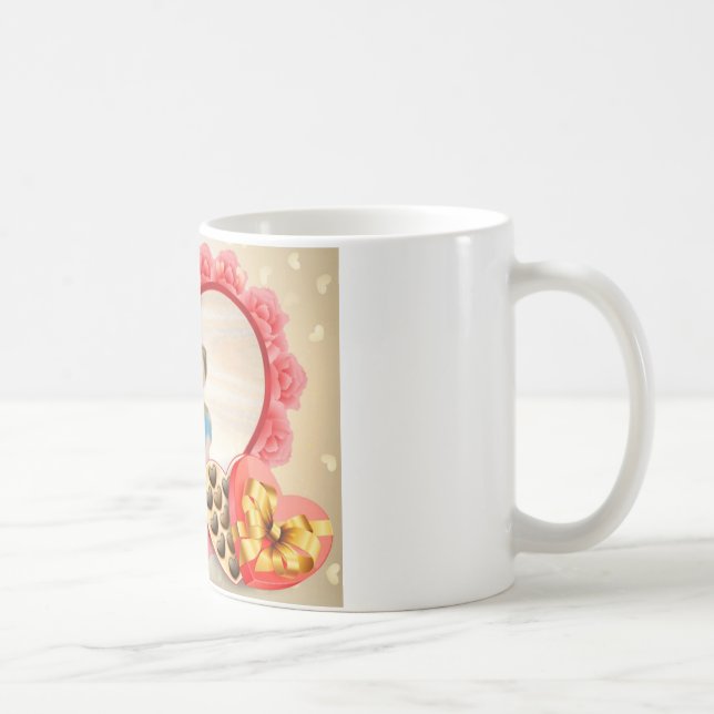 Mug Romantique Amour Coeur Art Imprimer (Droite)