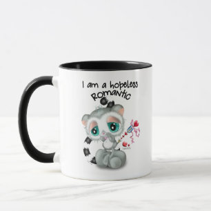 Mug Romantique désespéré adorable Lémurien - dessiné à