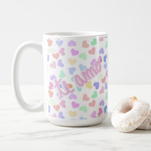 Mug Romantique écrit à la main Te Amo Pastel Heart C