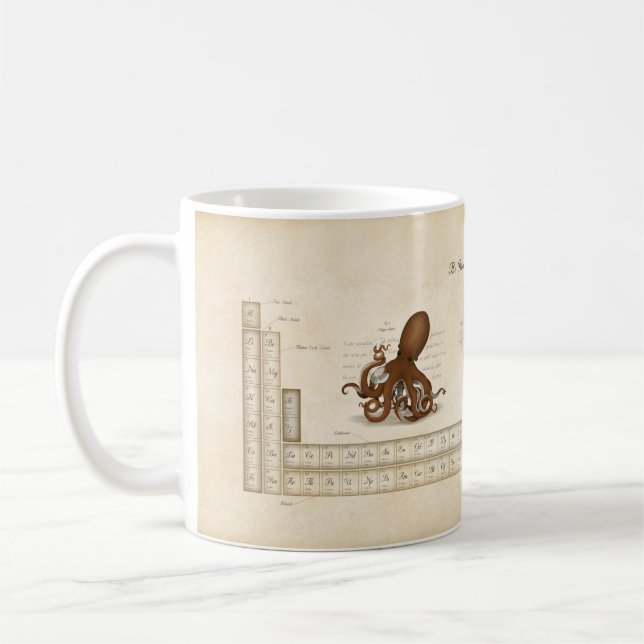Mug Romantique Faux-Antique Tableau périodique des élé (Gauche)