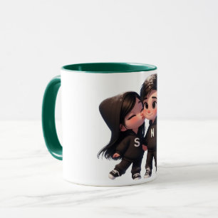 Mug "Romantique S + N Monogramme - Un symbole de l'amo