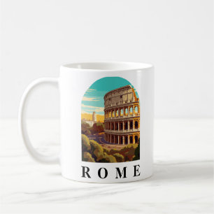 Mug Rome Colisée Italie Illustration de voyage