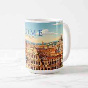 Mug Rome Italie Colisée Voyage Art Vintage