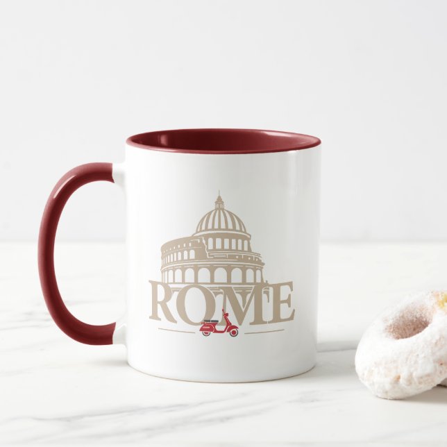 Mug Rome Italy Europe (Avec donut)