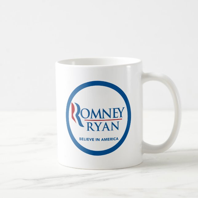 Mug Romney Ryan croient en frontière bleue ronde de (Droite)