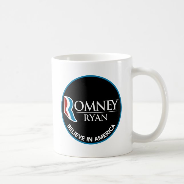 Mug Romney Ryan croient en noir rond de l'Amérique (Droite)