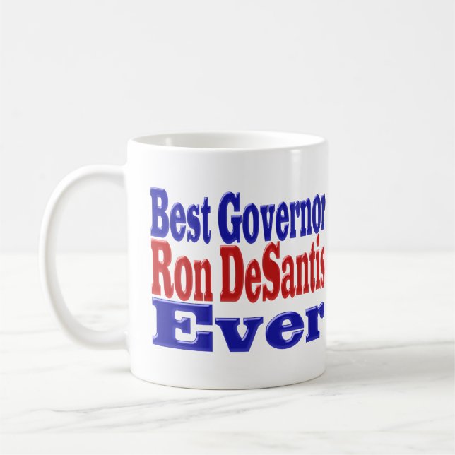 Mug Ron DeSantis meilleur gouverneur jamais rouge bleu (Gauche)