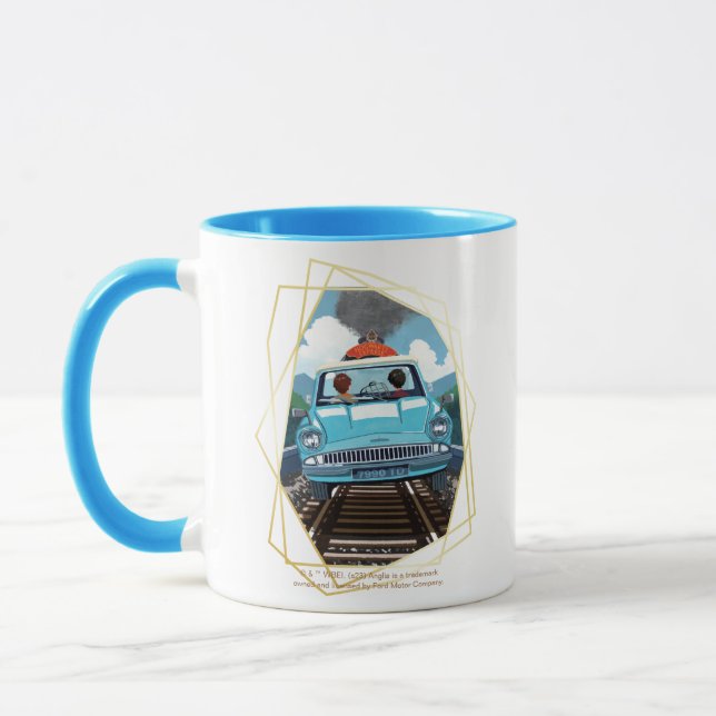 Mug Ron & HARRY POTTER™ en voiture volante vers HOGWAR (Gauche)