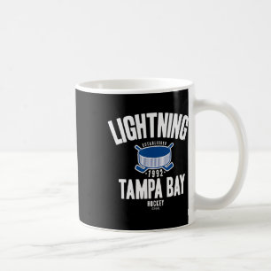 Mug Rondelle de hockey Tampa Y Lightning noire officie