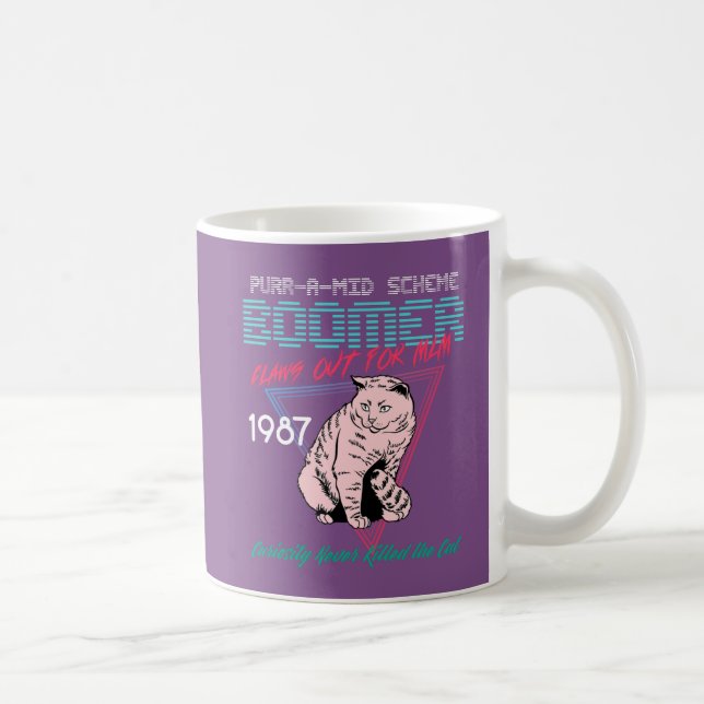Mug Ronronnement-un-Mi boomer de plan du pourpre | : (Droite)
