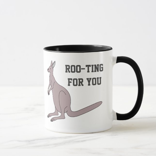 Mug Roo-ting pour vous mignon Aussie Funny Kangaroo Pu (Droite)