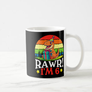Mug Roooar j'ai 6 ans joyeux 6ème anniversaire dinosau