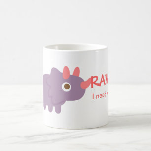 Mug Rooooh, j'ai besoin d'eau, drôle de tricératops di