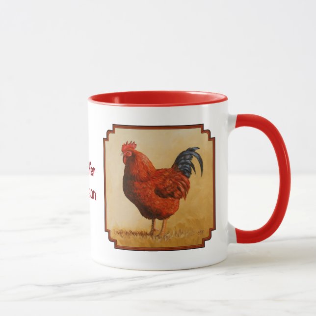 Mug Rooster chicken de Rhode Island (Droite)