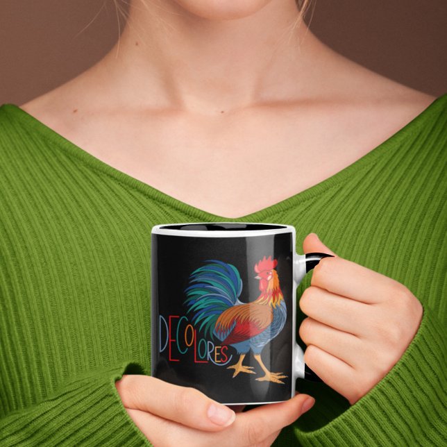 Mug Rooster coloré DeColores Cursillo (Créateur téléchargé)