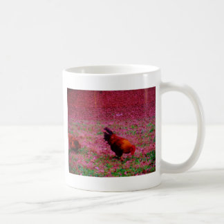 Mug Rooster in the Purple Grass
