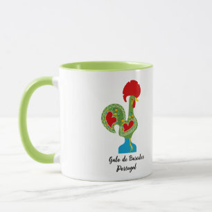 Mug Rooster portugais de la chance en vert