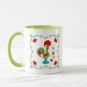 Mug Rooster portugais de la chance en vert