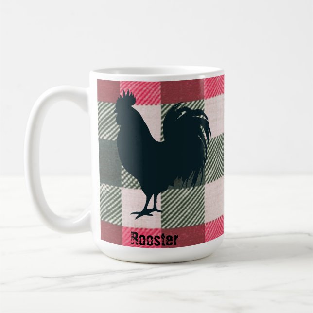 Mug Rooster sur mesure En vichy Ferme (Gauche)