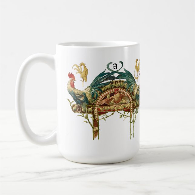 Mug Roosters & Poulets Art Nouveau (Gauche)