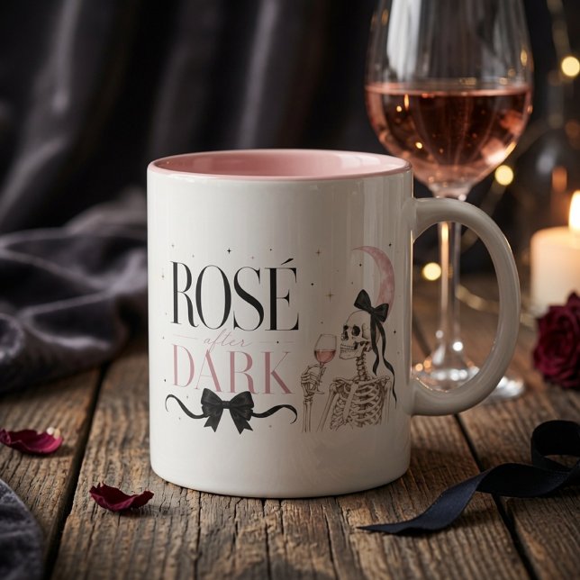 Mug Rosé After Dark Skeleton Halloween  (Créateur téléchargé)
