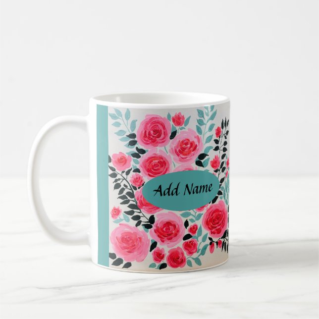 Mug Rose (Ajouter du texte) (Gauche)