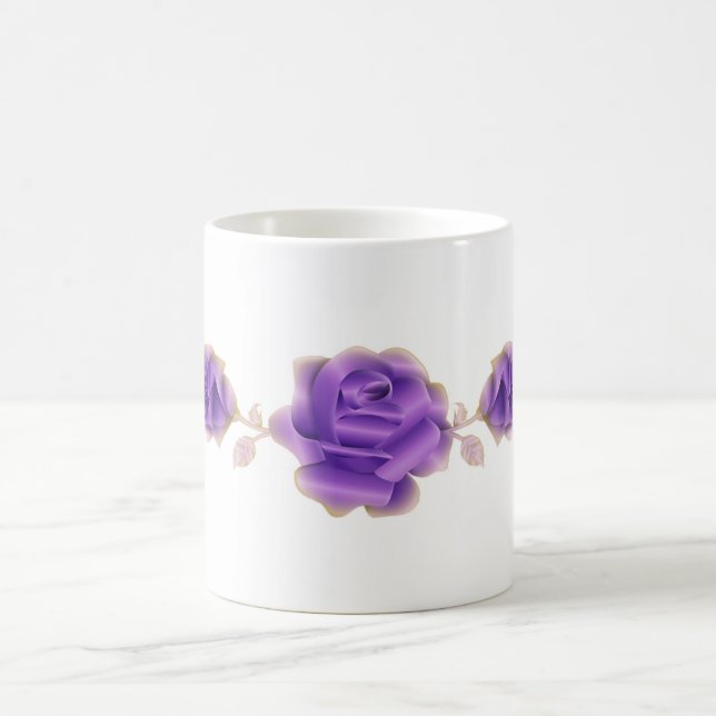 Mug Rose amoureux Design Metallic violet Rose (Centre)