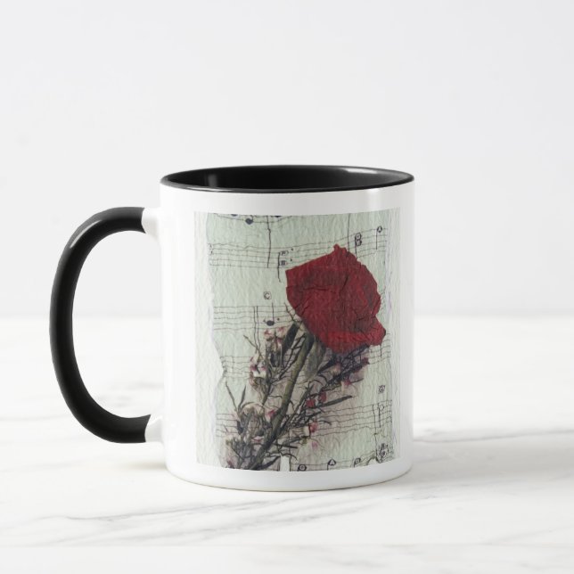 Mug <Rose and Music> par Kim Koza 2 (Gauche)