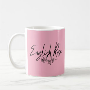 Mug Rose Anglaise TYPOGRAPHIE STYLE MANUSCRIT