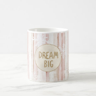 Mug Rose blanc Noël raypes Parties scintillant d'or rê