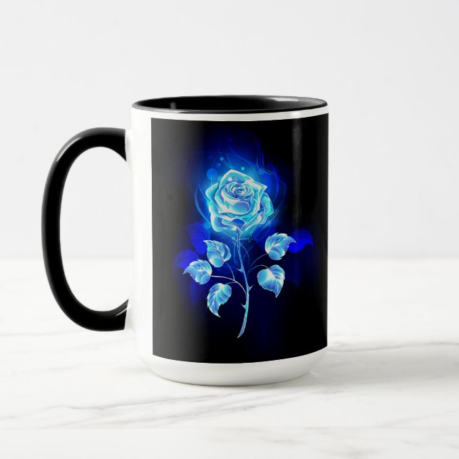 Mug Rose bleu brûlant (Gauche)