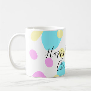 Mug Rose bleu jaunejoyeux anniversaire enfants formes