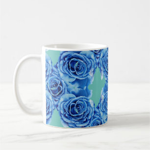 Mug Rose bleu romantique