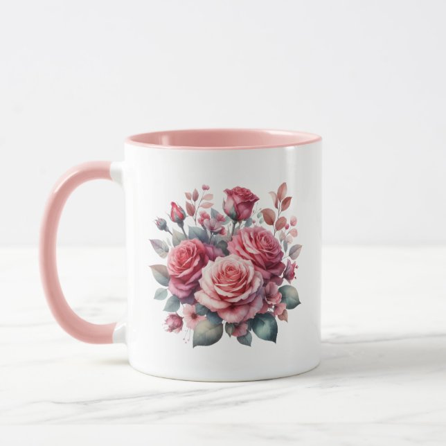 Mug Rose Bouquet Floral Design-62101 (Gauche)