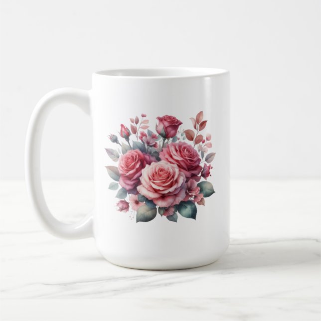 Mug Rose Bouquet Floral Design-62101 (Gauche)