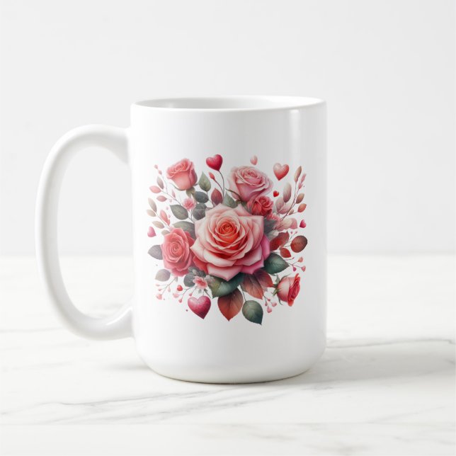 Mug Rose Bouquet Floral Design-62103 (Gauche)