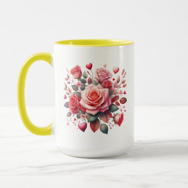 Mug Rose Bouquet Floral Design-62103 (Gauche)
