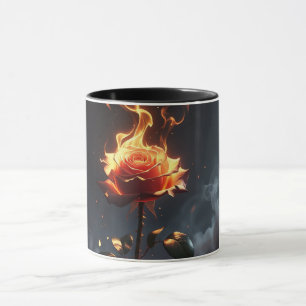 Mug Rose brûlant - La passion rencontre la destruction