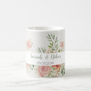 Mug Rose Bush Aquarelle Art Monogramme