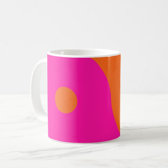 Mug Rose Chaud Et Orange Yin Yang (Devant gauche)