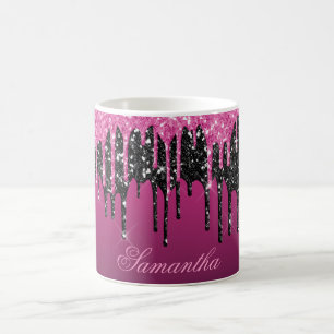 Mug Rose Chaud Glam Paillettes Brillantes qui Coulent