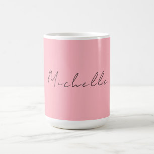 Mug Rose Clair Professionnel Écriture Manuscrite Class
