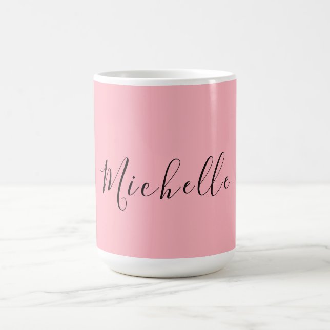 Mug Rose Clair Professionnel Unique Classique Écriture (Centre)