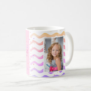 Mug Rose Colorful Wave Girly Happy Birthday Photo