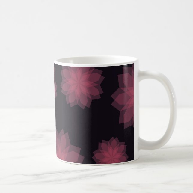 Mug Rose, cool, tendance, abstraction de fleurs modern (Droite)